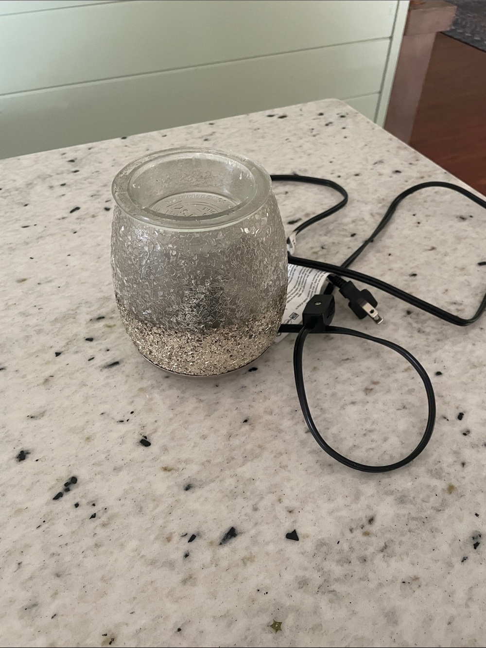 Scentsy Glitter Mercury Glass Electric Wax Warmer - Silver